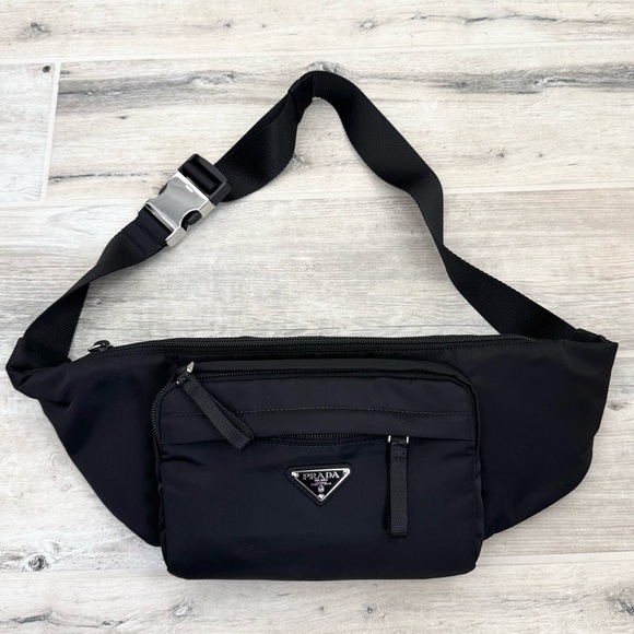Prada Black Large Nylon Waist Belt Crossbody Bag - Picture 2 of 16